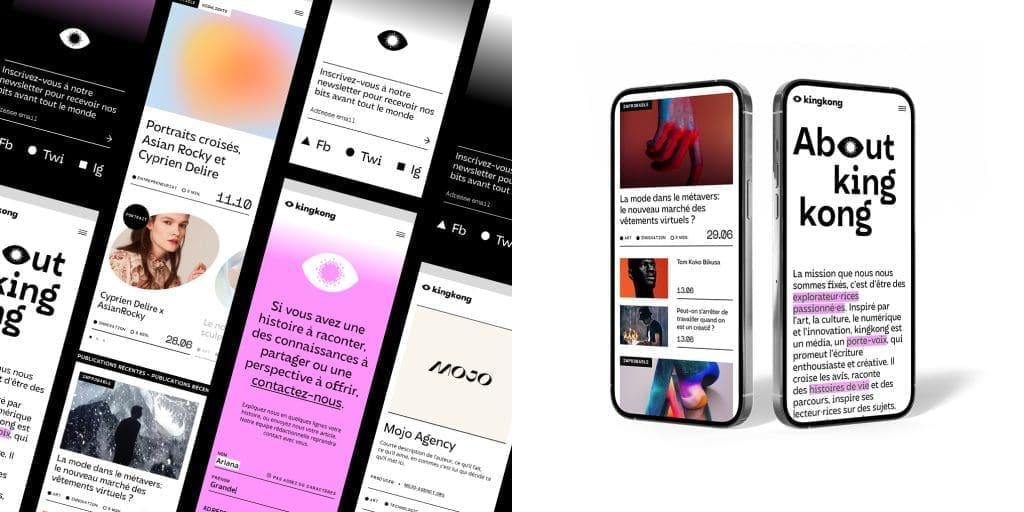 Une approche content first pour le site web kingkong.